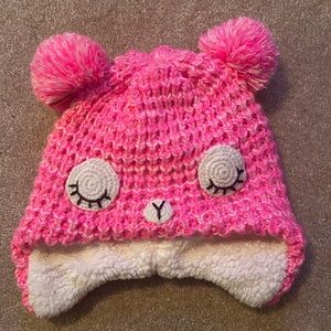 Girls Winter Hat with Pom Poms Ears
